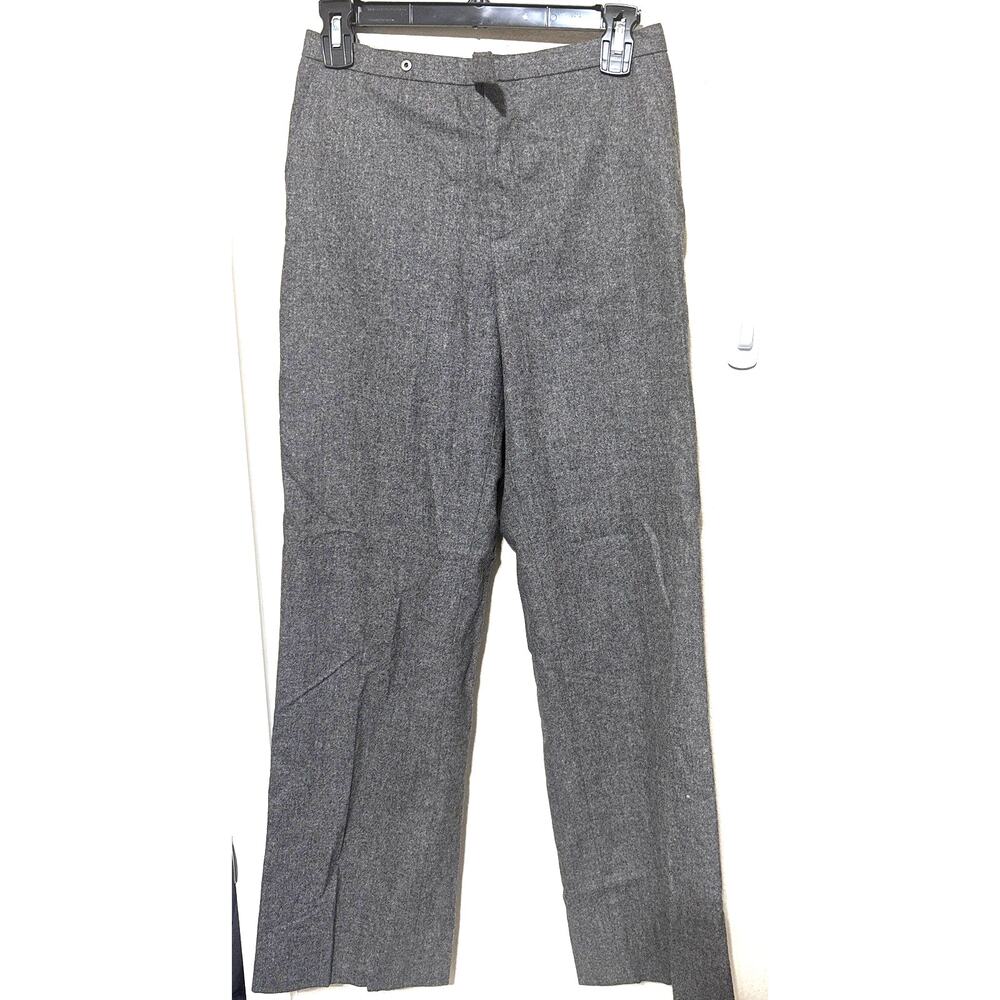 VTG Ralph Lauren Black Label Dress Pants Womens Sz 2 Gray Wool FLAW READ